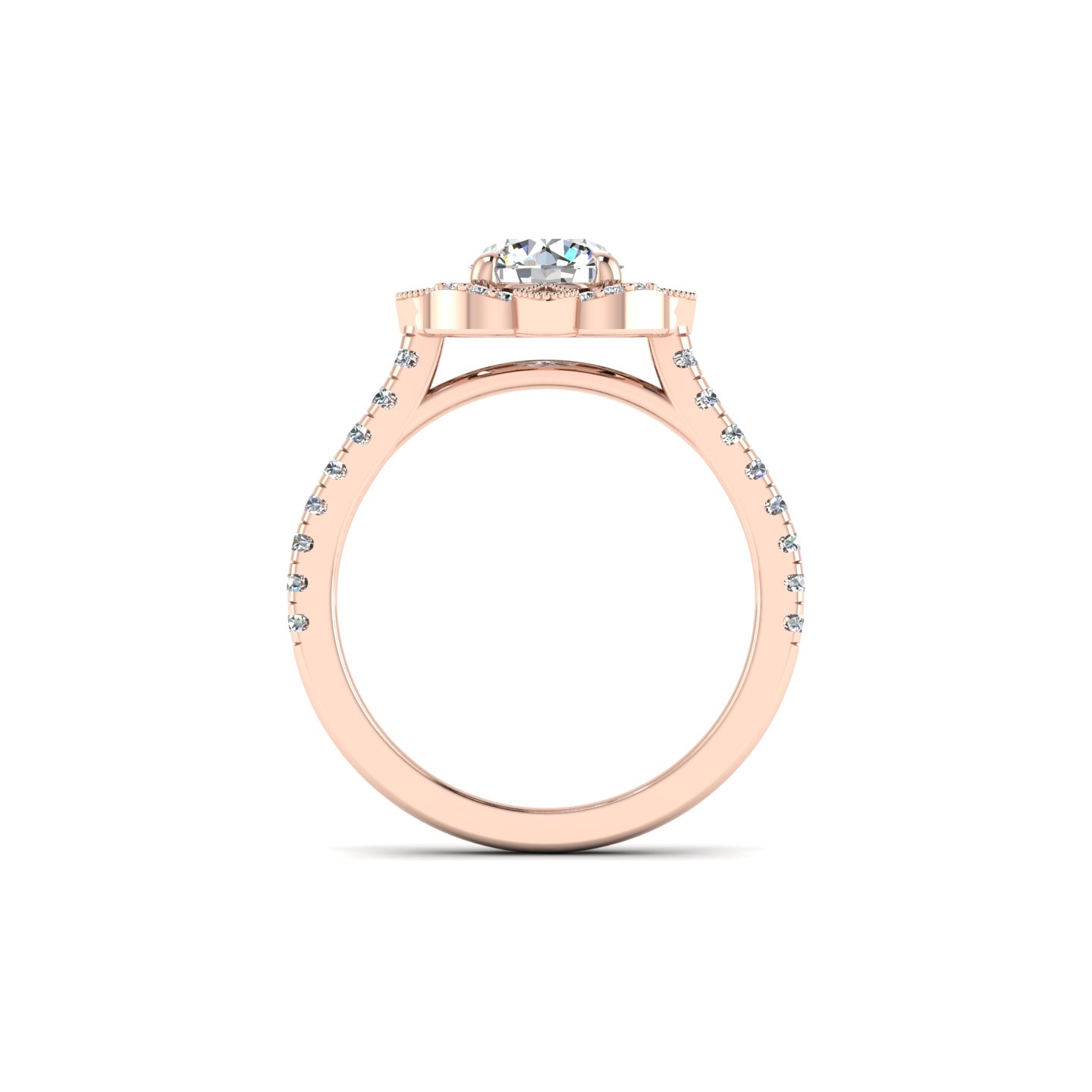 Matilda Floral Halo Engagement ring